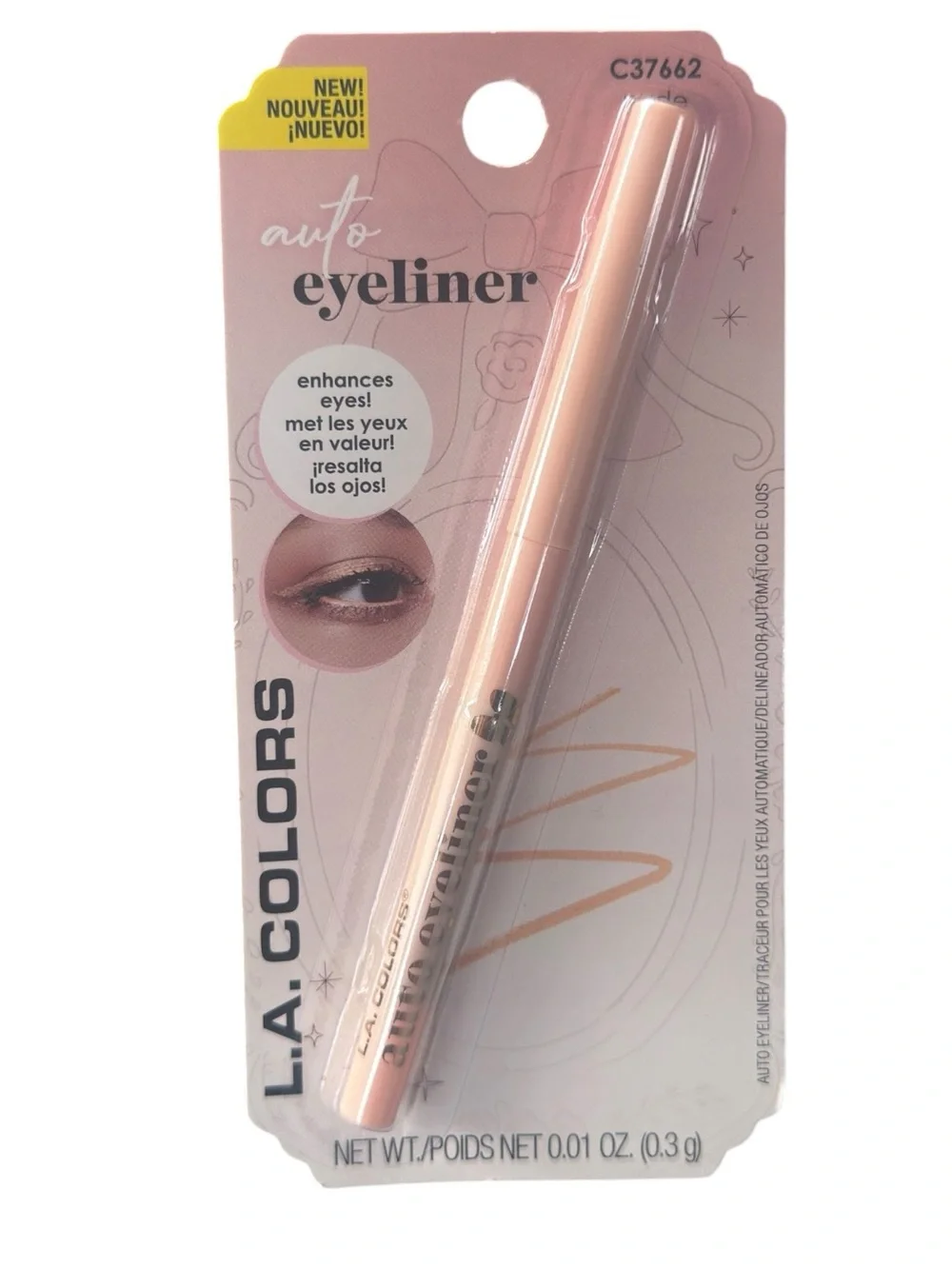 L.A. Colors Auto Liners Eyeliner & Lip Liner Pencil in Nude NWT